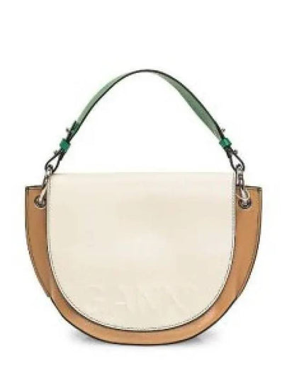 Women's Banner Saddle Cross Bag Beige - GANNI - BALAAN 2