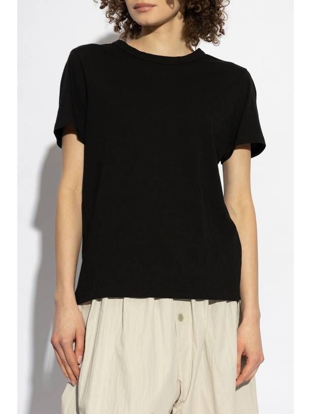 Yohji Yamamoto T-shirt With A Round Neckline, Women's, Black - YOHJI YAMAMOTO - BALAAN 3