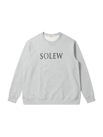 Big Print Loose Fit Sweatshirt Grey - SOLEW - BALAAN 1