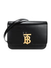 Small Leather TB Shoulder Bag Black - BURBERRY - BALAAN 2