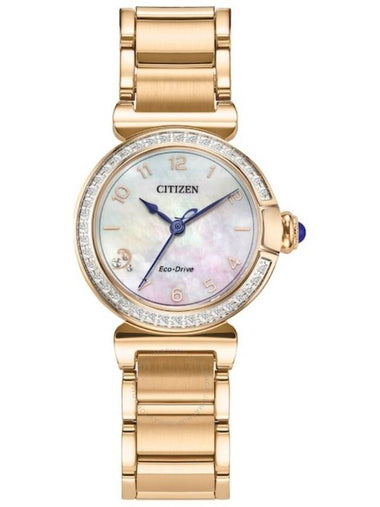 Citizen L Mae Diamond White Mother of Pearl Dial Ladies Watch EM1123-89D - CITIZEN - BALAAN 1