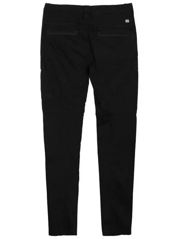 Satin Wappen Regular Fit Cargo Straight Pants Black - CP COMPANY - BALAAN 4