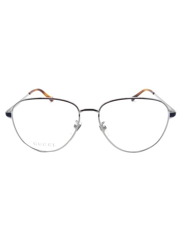 Eyewear Round Metal Glasses Silver - GUCCI - BALAAN.