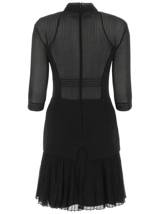 Women's V-neck See-through Short Dress Black - GIVENCHY - BALAAN 3