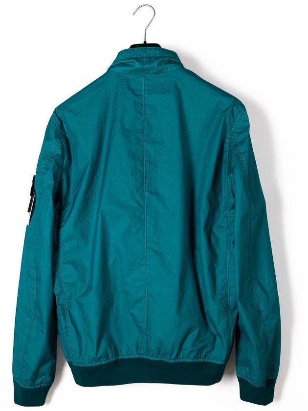 Wappen Patch Double Zipper Membrana Windbreaker Light Blue - STONE ISLAND - BALAAN 4