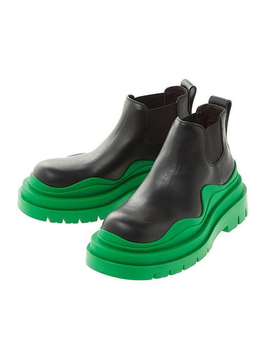 Tire Chelsea Boots Black Green - BOTTEGA VENETA - BALAAN 1