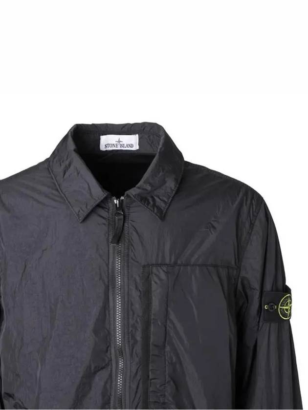 Garment Dyed Crinkle Reps Recycled Nylon Jacket Black - STONE ISLAND - BALAAN 5