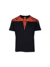 Icon Wings Regular Cotton Short Sleeve T-Shirt Black - MARCELO BURLON - BALAAN 1