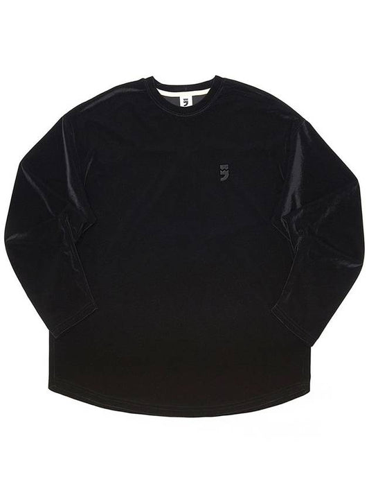 DROP SHOULDER VELVET TEE Black - A NOTHING - BALAAN 1