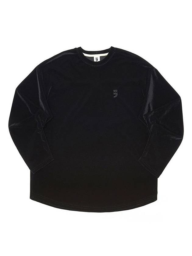 DROP SHOULDER VELVET TEE Black - A NOTHING - BALAAN 1