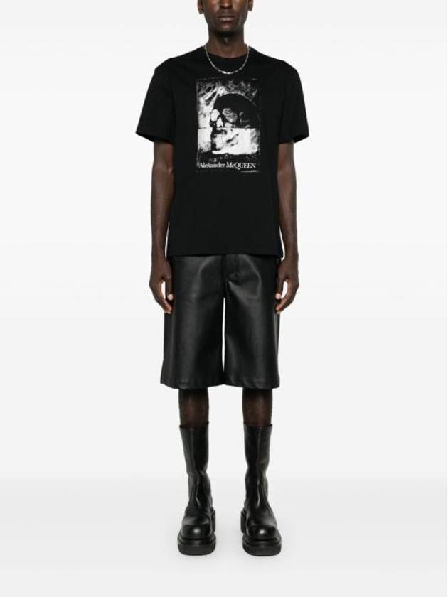 Skull Print Short Sleeve T-Shirt Black - ALEXANDER MCQUEEN - BALAAN 6