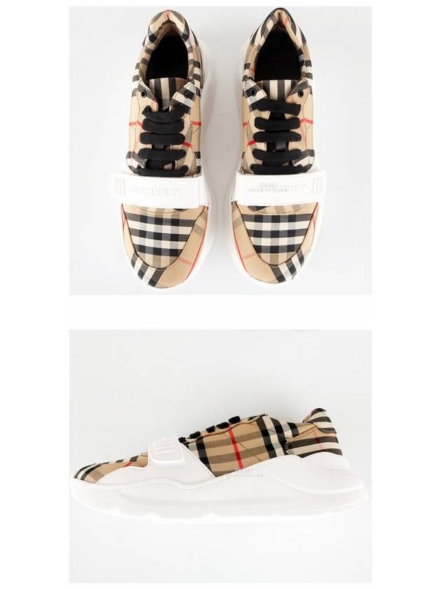 Vintage Check Cotton Sneakers Archive Beige - BURBERRY - BALAAN 6