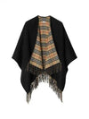 Check Reversible Wool Cape Black - BURBERRY - BALAAN 2