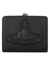 Smooth Leather Half Wallet Black - VIVIENNE WESTWOOD - BALAAN 4