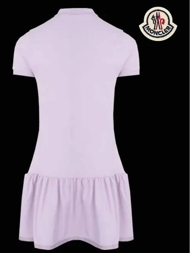 Kids Polo Shirt Dress One Piece Lilac 8I00011 8496F 61A 8A 10A - MONCLER - BALAAN 3