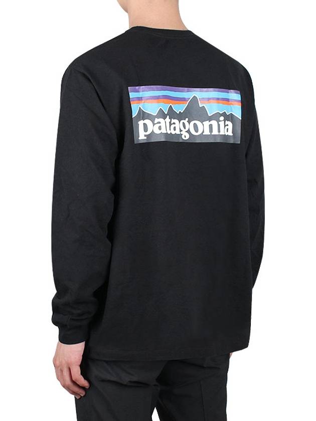 P 6 Responsibili Long Sleeve T-Shirt Black - PATAGONIA - BALAAN 5