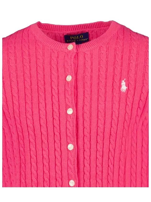 Kids Women s Pony Embroidery Cardigan Pink 543047 050 - POLO RALPH LAUREN - BALAAN 4