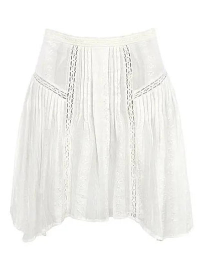 24 ss JORENA mini skirt WITH lace insert MARANT ETOILE JU0169FA B1J18E 20WH B0230981806 - ISABEL MARANT ETOILE - BALAAN 2