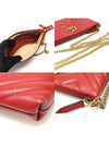 443447 Red matelass gold chain GG Marmont mini cross bag - GUCCI - BALAAN 6