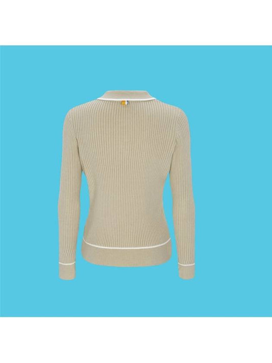 Knit Sweater Orange Label Swing Ribbed Collar Knit GN40444 - MAHES - BALAAN 2