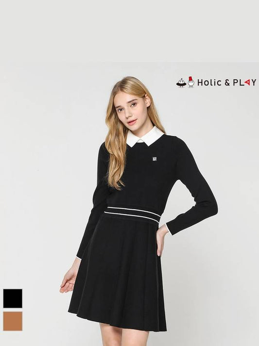 Women s Casual Pleated One Piece Sweater HD3WSW004 - HOLIC&PLAY - BALAAN 1