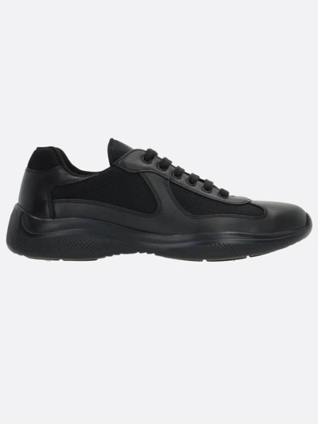 America's Cup Leather Low Top Sneakers Black - PRADA - BALAAN 3