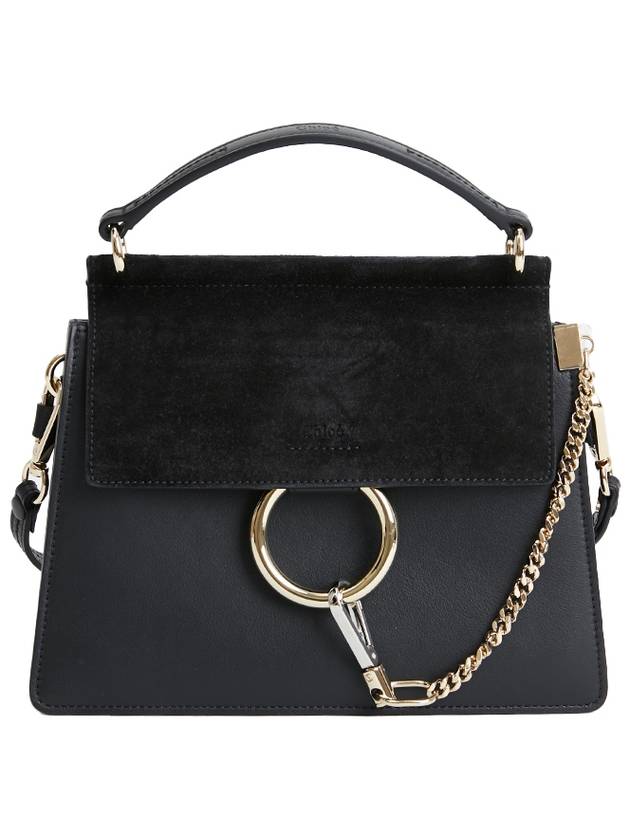 Faye Leather Suede Shoulder Bag Black - CHLOE - BALAAN 2