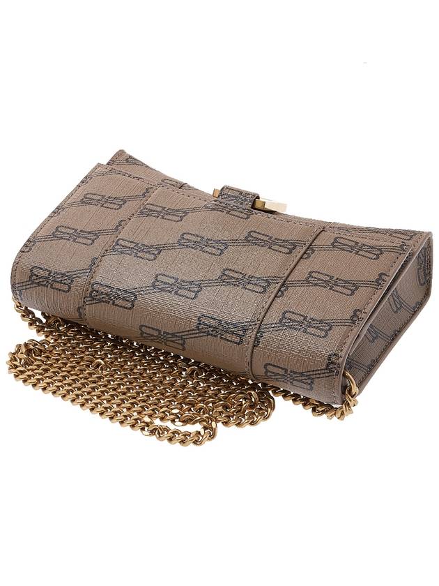 Hourglass BB Monogram Chain Long Wallet Brown - BALENCIAGA - BALAAN 5