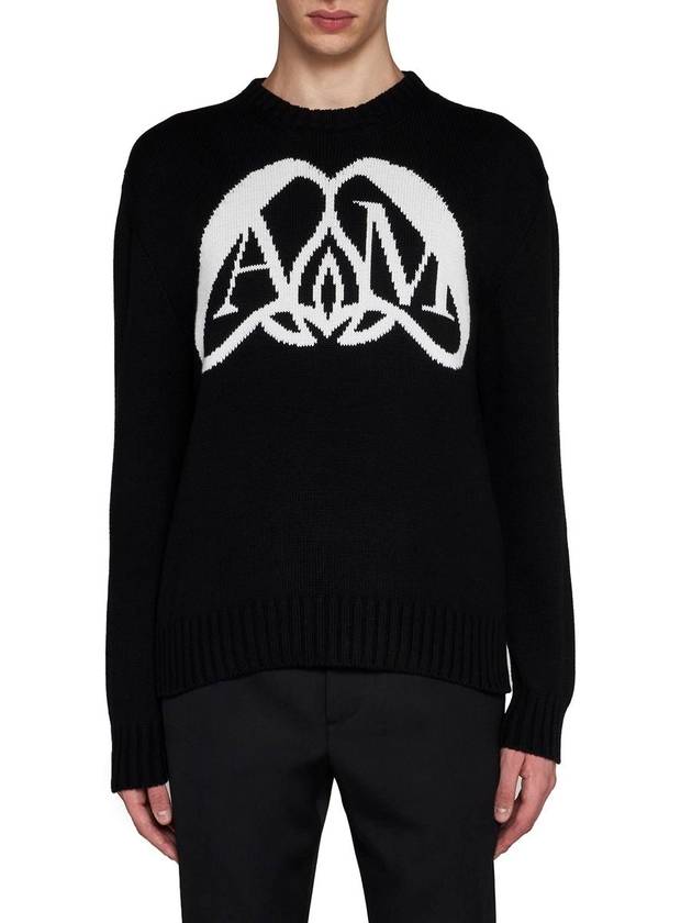 SEAL Logo Cotton Sweater 775849Q1A701080 B0710986976 - ALEXANDER MCQUEEN - BALAAN 4