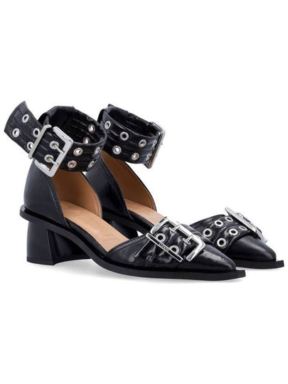 Ganni Feminine Buckle Open Cut Pumps - GANNI - BALAAN 2