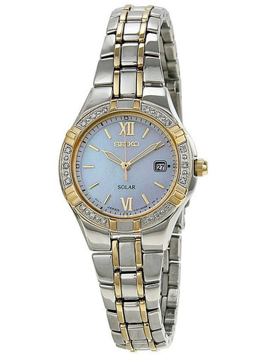 Seiko Solar Mother Of Pearl Dial Ladies Watch SUT068 - SEIKO - BALAAN 1