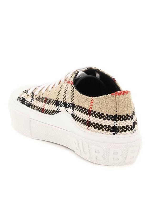 Vintage Check Boucle Low Top Sneakers Beige - BURBERRY - BALAAN 4