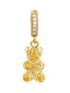 Glitter Nostalgia Bear Fave Connector Pendant Gold - CRYSTAL HAZE - BALAAN 1