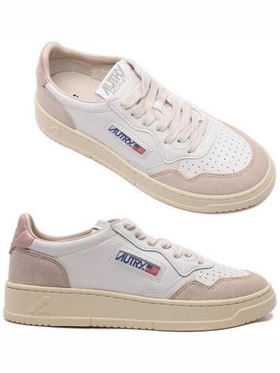 Medalist Leather Suede Low Top Sneakers White Pink - AUTRY - BALAAN 2