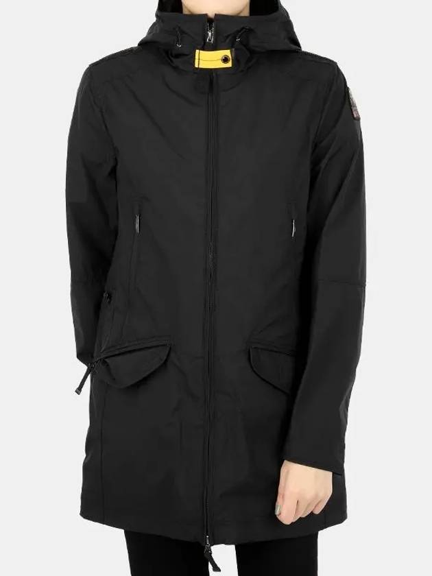 Women's MORGANA Hooded Long Jacket Black WI33 541 - PARAJUMPERS - BALAAN 2