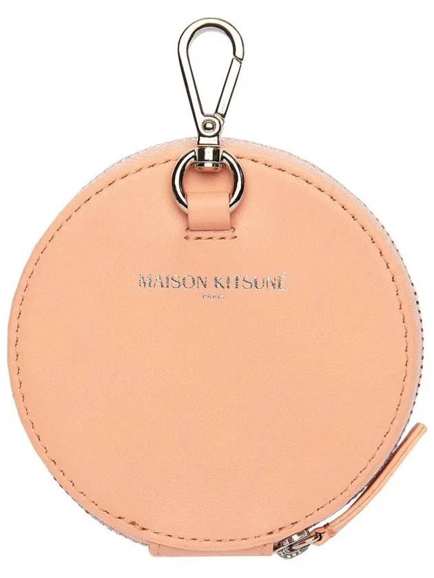 Fox Head Engraved Logo Coin Wallet Peach - MAISON KITSUNE - BALAAN 4