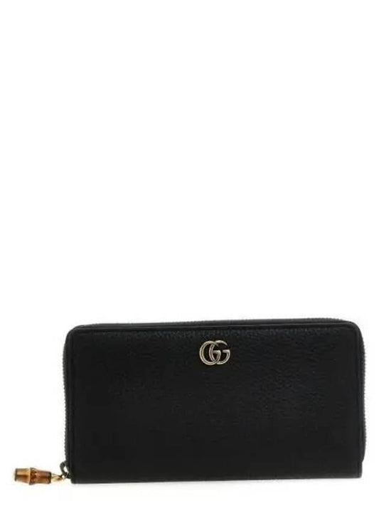 GG Bamboo Zipper Around Long Wallet Black - GUCCI - BALAAN 2