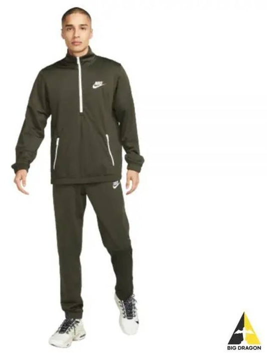 Polyknit Quarter Zip Training Tracksuit Dark Green - NIKE - BALAAN 2