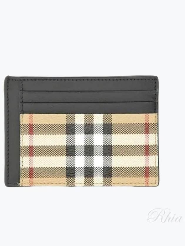 Vintage Check Money Clip Card Wallet Beige - BURBERRY - BALAAN 2