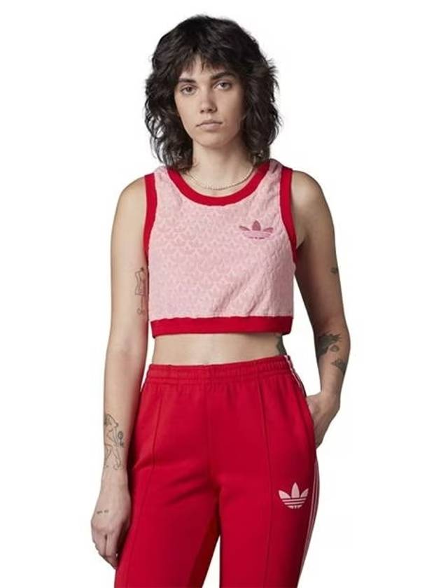 Cropped Monogram Tank Top IB2041 Pink WOMENS - ADIDAS - BALAAN 8