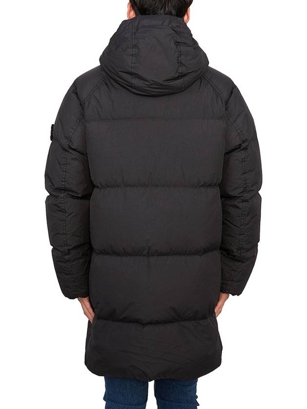 Men's Wappen Patch Crinkle Wraps Long Padding Black - STONE ISLAND - BALAAN 5