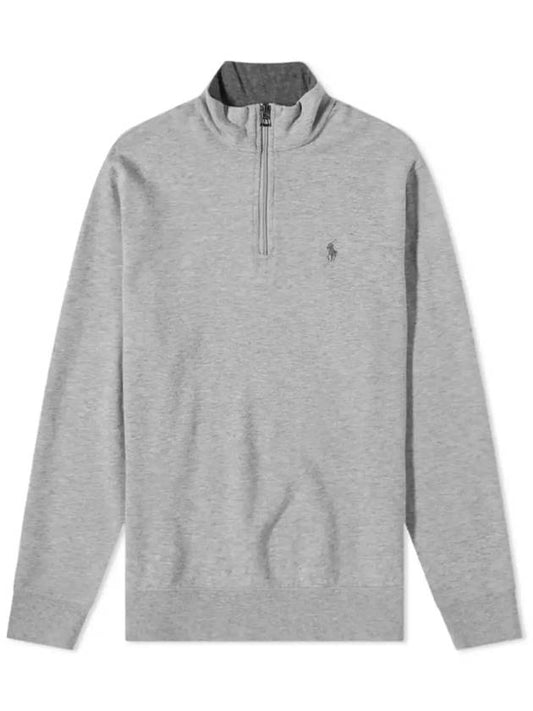 Logo Half Zip-up Sweatshirt Grey - POLO RALPH LAUREN - BALAAN 2