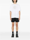 Men's Logo Print Crew Neck Short Sleeve T-Shirt White - STONE ISLAND - BALAAN 3