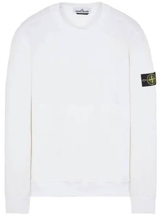 Waffen Patch Cotton Stretch Fleece Sweatshirt White - STONE ISLAND - BALAAN 2