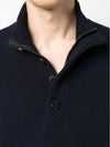 Wappen Patch Button Knit Top Navy - STONE ISLAND - BALAAN 6