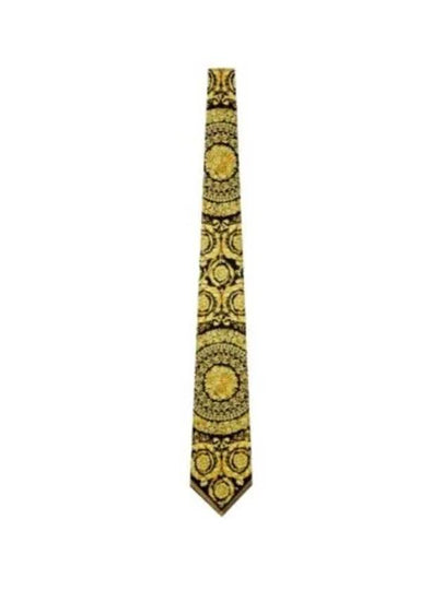 Barocco Silk Tie Black Yellow - VERSACE - BALAAN 2