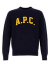 Joshua Logo Knit Top Dark Navy - A.P.C. - BALAAN 1