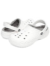 Baya Lined Clog Sandals White - CROCS - BALAAN 5