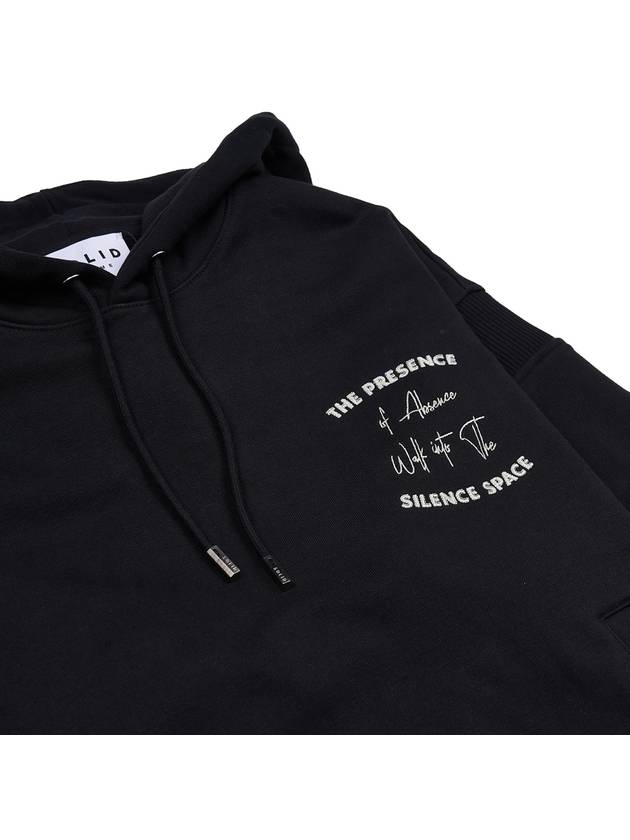 Men's Lip Detail Hoodie Black - SOLID HOMME - BALAAN 5