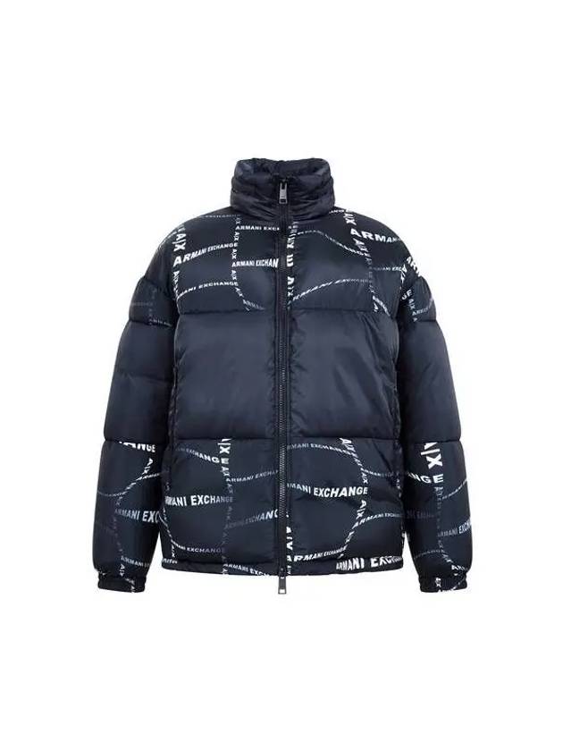 Men s logo print color block padded jacket black 270535 - ARMANI EXCHANGE - BALAAN 1